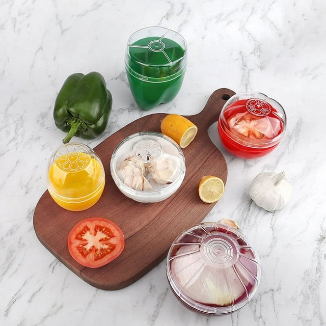 Iumwxz Kitchen Gadgets Vegetable Cooler Plastic Cooler Refrigerator Storage Box Garlic Cooler Bowl Lemon Tomato Cooler Kitchen Utensil Set E Plastic Deals on Home