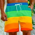 thumbnail image 5 of Penkiiy Men's Holiday Style Rainbow Special Print Beach Casual Trouser Shorts Pants 5XL Multicolor, 5 of 9