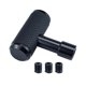thumbnail image 2 of Perillas de cambio de marchas automáticas de aleación de aluminio para automóvil, universales, con 3 gomas Negro, 2 of 9
