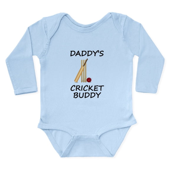 CafePress - Daddys Cricket Buddy Body Suit - Long Sleeve Infant Bodysuit