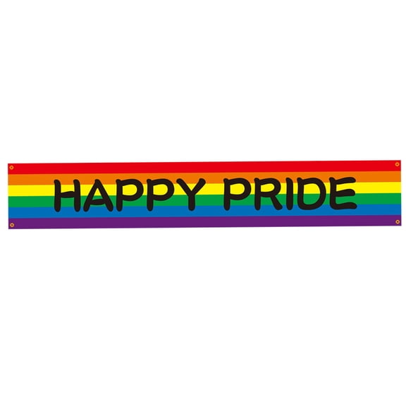 Rainbow Banner Pride Decorations Rainbow Yard Sign LGBTQ Backdrop Holiday Gay Party Supplies 300X50cm Hanging Pride Decor for Outdoor Indoor Garden Fence Parade Event Background
