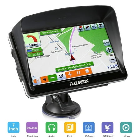 Floureon Portable GPS Navigator Handheld GPS Units Sets 8GB US Map w/ Large 7inch