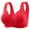 Red, variant on Yyeselk Bras for Women Front Closure Push Up Bras Sexy Wireless Support Bra Wirefree Full Coverage Everyday Bra Black L