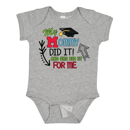

Inktastic My Mommy Did It and She Did It for Me with Graduation Cap Gift Baby Boy Bodysuit
