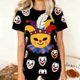thumbnail image 2 of Camiseta de Manga Corta con Cuello de Tripulación de Impresión de Payaso Casual para Fiesta de Carnaval Verano Diario, 2 of 7