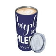 thumbnail image 3 of Vaso de acero inoxidable con tapa y lazo morado para el mes de concientización sobre la epilepsia, taza térmica portátil de 20 oz, 3 of 7
