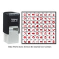 thumbnail image 3 of Printtoo Personalized Baby Theme Icons Rubber Stamp Self Inking Stamper 24 mm-Red, 3 of 7