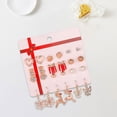thumbnail image 4 of Pendientes de moda Conjunto de regalo de reno de aro para Sunnimix  Pendientes de Navidad, 4 of 8