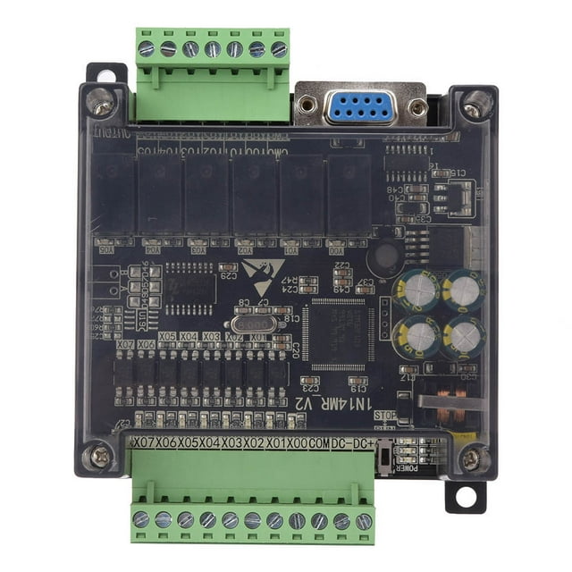 Controlador Lógico Programable Módulo Controlador De Relé Módulo Controlador Lógico FX1N-14MR Placa De Controlador Lógico Programable DC24V Módulo Controlador De Relé