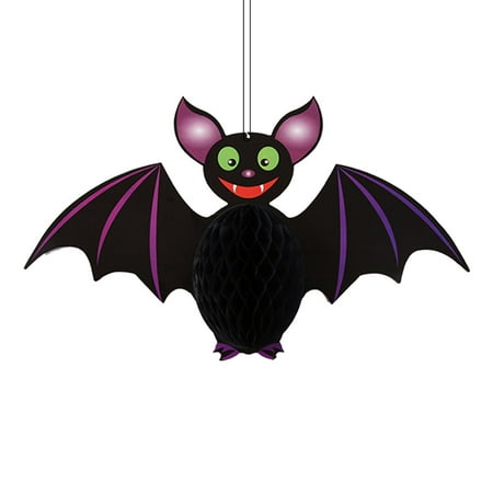 

BOSTEY Halloween Bat Cat Honeycomb Ball Pendant Scene Decoration Halloween Pendant