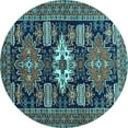 thumbnail image 1 of Ahgly Company Indoor Round Persian Light Blue Traditional Area Rugs, 8' Round, 1 of 4