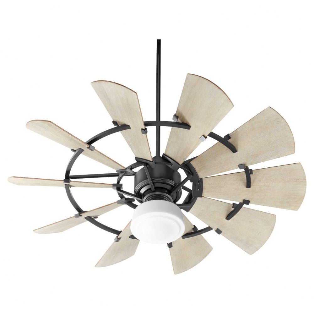 95210-9-Quorum Lighting-Windmill - Ceiling Fan in Transitional style - 52 inches wide by 16.46 inches high-Galvanized Finish-Weathered Oak Blade Color