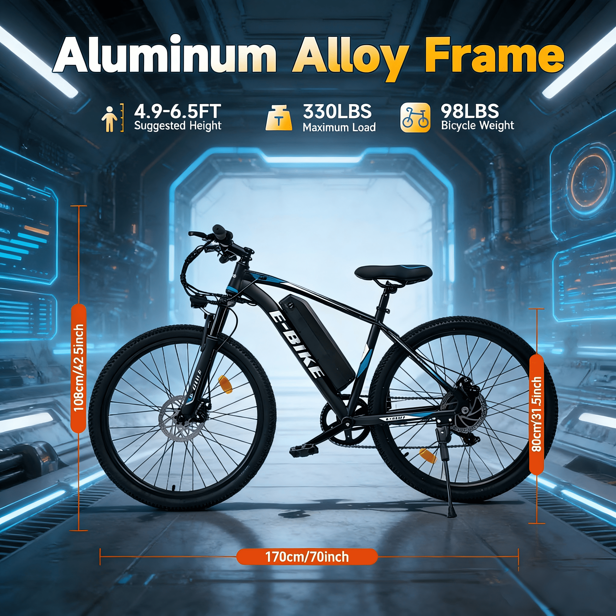 SHCNTEKU 26Inch 45Miles 25MPH 7 Speed Commuting Ebike 750W Motor E Mountain Bike with 36V 432Wh Removable battery Electric bicycles for Adults Teens, UL 2849