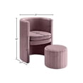 thumbnail image 6 of Homestock Eclectic Escape Pink Velvet Accent Chair, 6 of 10