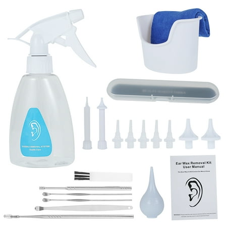 Kit de nettoyage d'oreille 300ml seringue d'eau bouteille en plastique  outil d'élimination de cérumen d'oreille pour adultes enfants nettoyage  d'irrigation d'oreille
