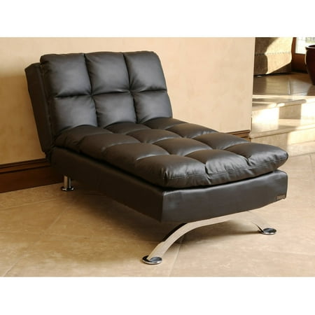 Devon & Claire Mantua Black Leather Euro Lounger Chaise