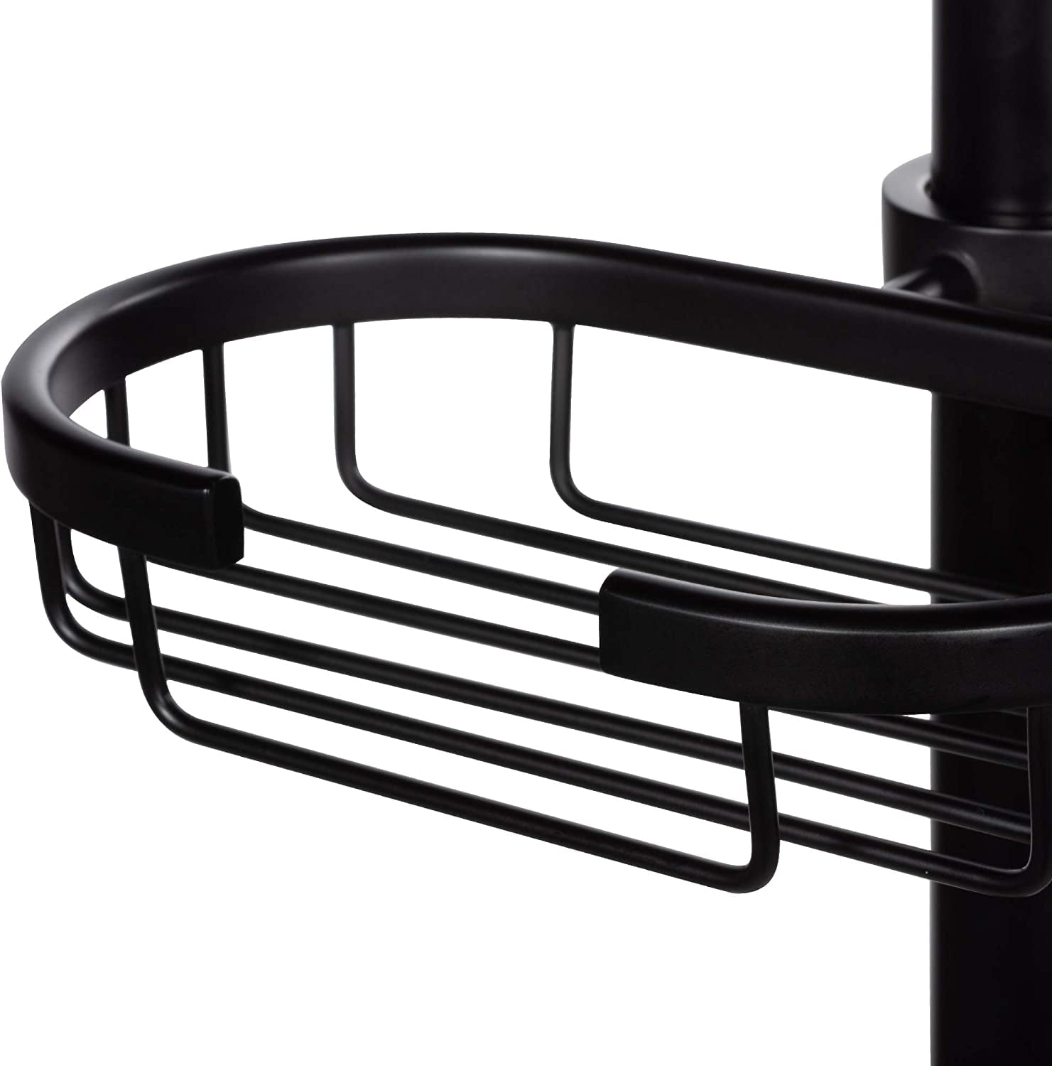 Kauai III 8-in Rain Showerhead Shower System with Slide Bar and Integrated Soap Dish Matte Black 1.8 GPM