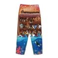 thumbnail image 3 of Lsque Animals On Noah's Ark2 Print Women's Pajama Pants, Lounge Pant - Comfortable Home Wear,Elastic Waistband, Stylish Design-Large, 3 of 9