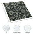 thumbnail image 3 of Nawy Carnations Black And Grey Floral Aesthetic Cloth Napkins, Reusable and Machine Washable 4 PCS, 3 of 7