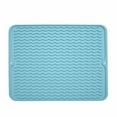 thumbnail image 2 of Oleegame 2PC Placemat Silicone Dish Drying Mat For Multiple Usage Easy Clean Heat Silicone Mat For Kitchen Counter Or Sink Refrigerator Or Drawer Liner, 2 of 9