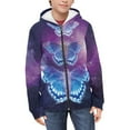 thumbnail image 3 of Xoenoiee Butterfly Galaxy Girls Boys Zip-Up Hoodies Kids Fall Winter Warm Sweatshirt Jacket with Pocket Youth Long Sleeve Shirt Top Teen Clothes Outfits, 14-16 Years, 3 of 7