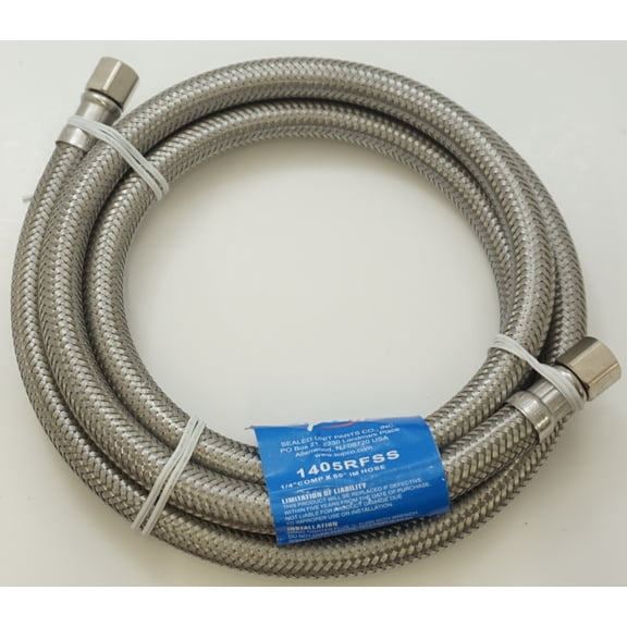 Supco ¼" COMP X ¼" COMP 60" Stainless Steel Hose, 1405RFSS