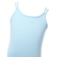 thumbnail image 5 of Aislor Kids Toddler Girls Team Basic Camisole Ballet Dance Leotards Criss Cross Gymnastic Tank Top 3-14 Sky Blue 12-14, 5 of 7