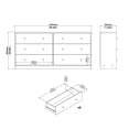 thumbnail image 6 of Tvilum Studio 3-Piece Bedroom Set - 6 Drawer Double Dresser And Chest Set Of 2, Jackson Hickory, 6 of 11