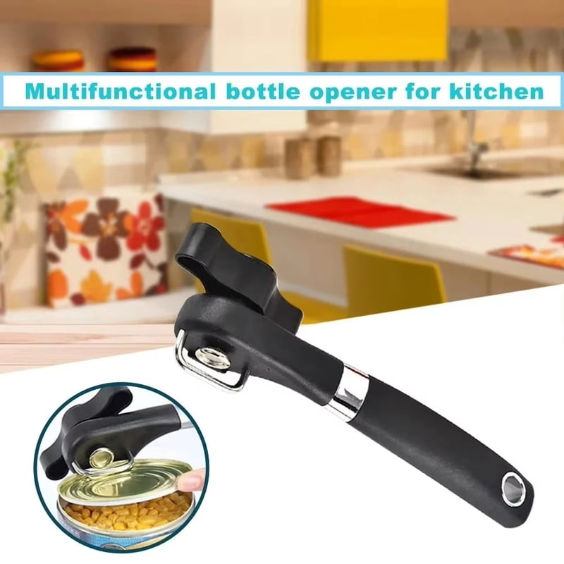 Handheld Safe Cut Can Opener Smooth Edge Can Opener Food Grade Stainless Steel Cutting Can Opener for Kitchen Accessories