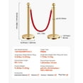 thumbnail image 5 of VEVOR Stanchions and Velvet Ropes 4Pcs, Hollow Base with Stainless Steel Post, 2 Red Velvet Ropes and Posts, Crowd Control Barriers Gold Stanchions, Red Carpet Runner Poles for Party Supplies, 5 of 10