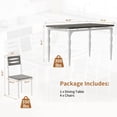thumbnail image 2 of Moderno industrial 5-piece dining set para 4, featuring a blanca metal frame y a washed gris mesa top, ideal para para kitchens y dining rooms, 2 of 7