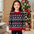 thumbnail image 2 of HIPYLO Christmas Matching Shirts Reindeer Shirt Kids Christmas Bow Shirt Cute Tops for Teen Girls Green Tshirt Kids Girls Blouse Teen Boy Clothes, Navy 3-4 Years, 2 of 4