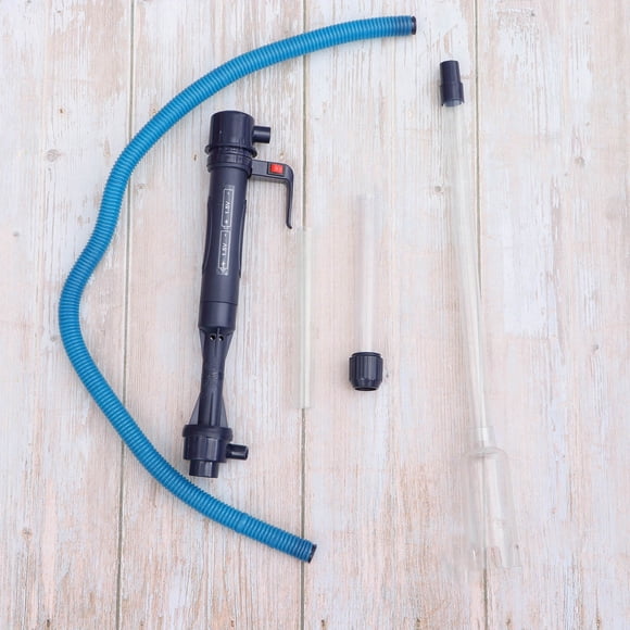 USHOBE Fish Tank Cleaning Aquarium Fish Tank Vacuum Cleaner Plastic Dark Blue for Aquarium Lovers 1 Set