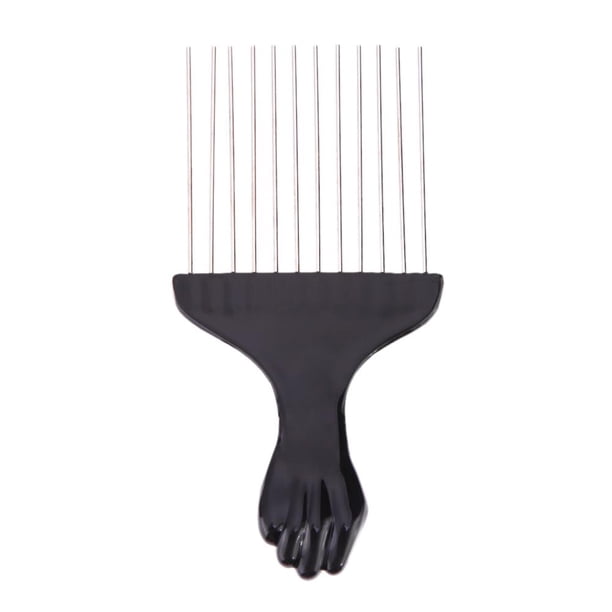 Sywqhk Peine para el cabello con peine africano de metal negro para uso profesional en salón (S) Sywqhk Para estrenar