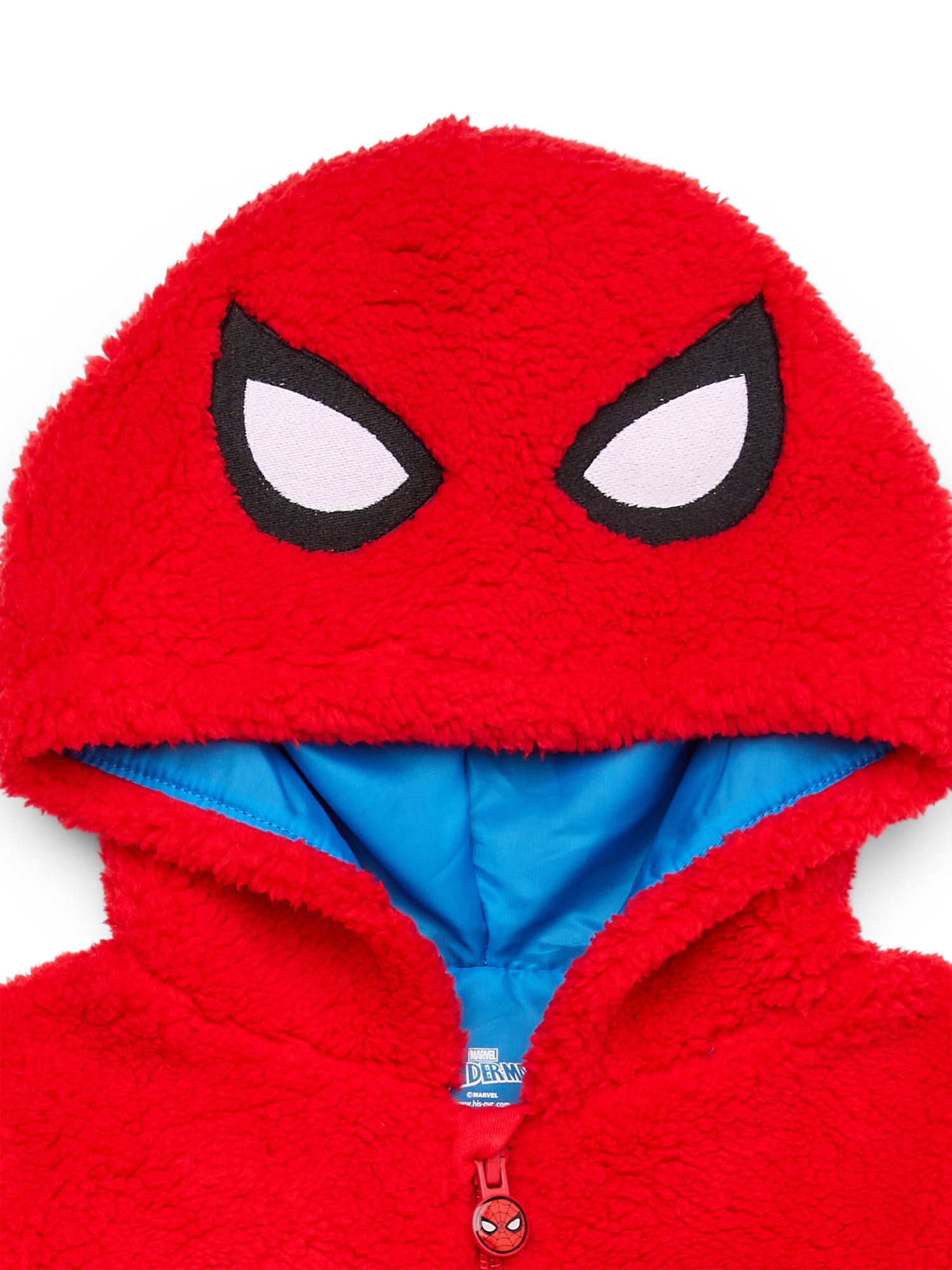 Spider-Man Toddler Boys Plush Fleece Full-Zip Cosplay Hoodie, Sizes 12M-5T