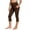 Brown, variant on Girls Capri Leggings with Pockets- Workout High Waist Stretch Kids Summer Yoga Pants Black Size 12 Years