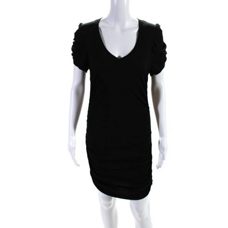

Pre-owned|Sundays Women s Short Sleeve Knee Length Dress Black Size Small