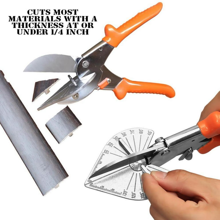 Miter Shears Adjustable 45 to 135 Degree Sharp Trunking Shears Multi Angle  Trim Cutter with 10 Replacement Blades Multifunctional Cutting Scissors for  Cutting Wood Plastic PVC 