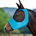 thumbnail image 3 of Máscara contra moscas para caballos, suministros para caballos, máscaras contra moscas para caballos con orejas, malla fina suave con protección UV, máscaras (azul), 3 of 5