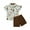 Coffee, variant on Hirigin Toddler Baby Boy Summer Outfits12M 18M 2T 3T 4T 5T Clothes Kids Cartoon Animal Print Short Sleeve Button Down Shirt Shorts Set