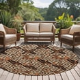 thumbnail image 5 of Boho Tribal 6ft Round Rugs, Abstract Floral Geometric Pattern Art Vintage Washable Non-Slip Area Rugs for Living Room Bedroom Kitchen, Low Pile Dining Room Kicthen Circle Carpet, Indoor Floor Rug, 5 of 9