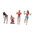 thumbnail image 1 of lionlar 4Pcs 1/64 Scale Car Wash Girl Model Realistic Resin Girl Model for DIY Scene, 1 of 8