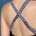 thumbnail image 4 of Women's Replacement Bra Strap Rhinestone Invisible Elastic Adjustable Removable Shoulder Straps Tops Dress Decoration Multi Color, 4 of 5