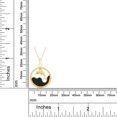 thumbnail image 4 of 1/4ct Black Diamond Dolphin Pendant 18" Necklace in 10K Solid Yellow Gold Finish, 4 of 4