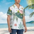 thumbnail image 5 of Easygdp Turtle and Sea Life Men's Hawaiian Shirts Print Lapel Short Sleeve for Beach, vacation, party, casual occasions - Large, 5 of 9