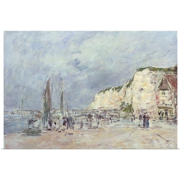 Great BIG Canvas | Rolled Eugene Louis Boudin Poster Print entitled The Cliffs at Dieppe and the 'Petit Paris'