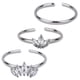 thumbnail image 1 of Set Anillos de Mujer LuckyLy, Acero Inoxidable y Zirconias, Modelo Erin plateado 7, 1 of 7