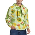 thumbnail image 2 of Salouo Cartoon Dinosaurs Pattern Men's Fall Hoodie Sweatshirt,Sport Hoodie with Pockets for Men Pullover Casual Hooded Sweatshirt-XX-Large, 2 of 7