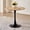 Natural Black, variant on 23.6" Small Round Dining Table [Metal Tulip Pedestal Base] White Modern Kitchen Table for Dining Living Room Apartment Small Space