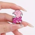 thumbnail image 2 of 1pc " RATZ " Cartoon Enamel Pin, Pink Mouse Humorous Badge, Decoration Accessory For Backpack, Hat, And Clothing, 2 of 5
